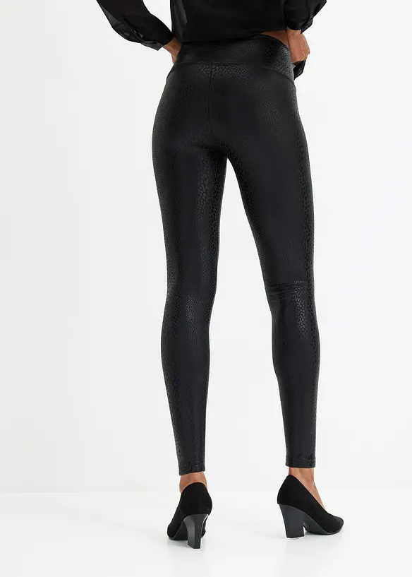 Hoogglanzende legging van imitatieleer, bonprix