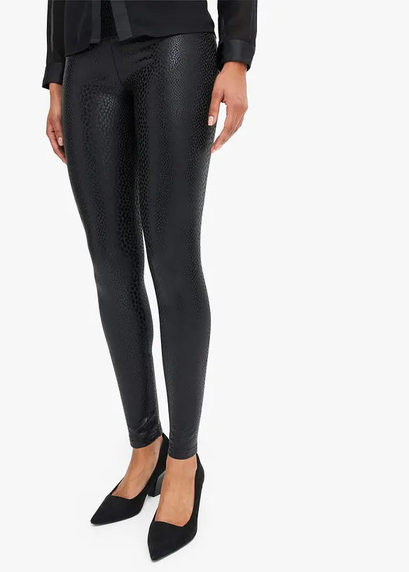 Hoogglanzende legging van imitatieleer, bonprix