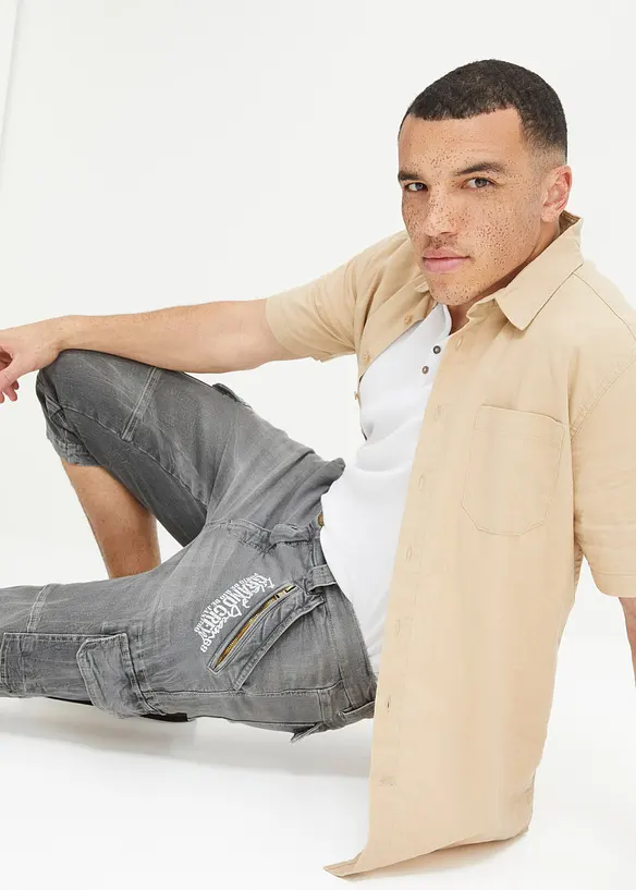 3/4 jeans met cargozakken, loose fit, bonprix