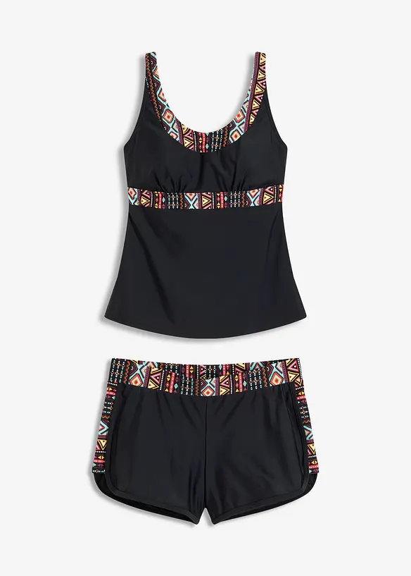 Lange tankini met zwemshort (2-dlg. set), bonprix