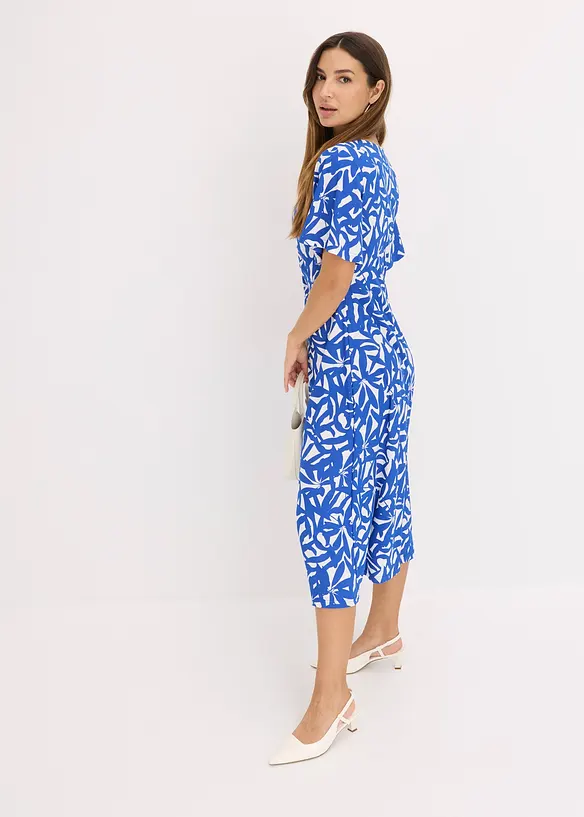 Jersey jurk met plooitjes, bonprix
