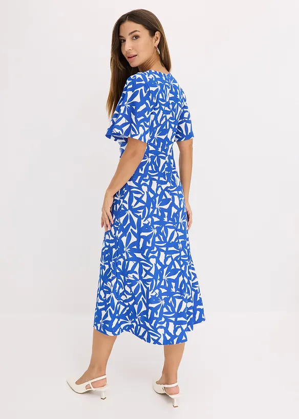 Jersey jurk met plooitjes, bonprix