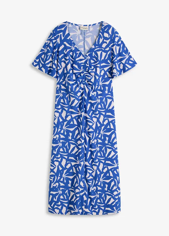 Jersey jurk met plooitjes, bonprix