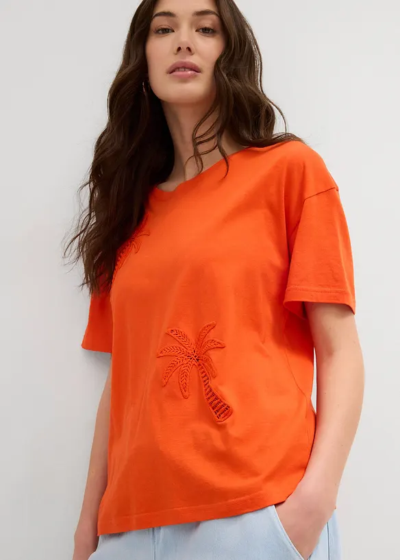 T-shirt met kanten details, bonprix