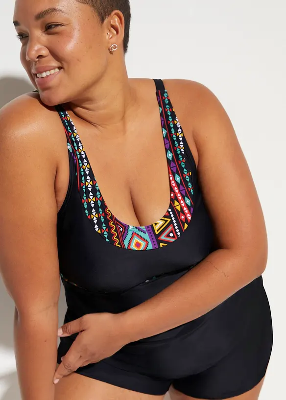 Lange tankini met zwemshort (2-dlg. set), bonprix
