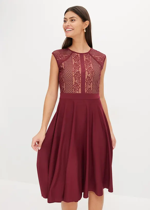 Jurk met kant, bonprix