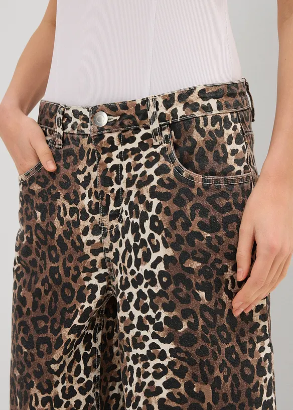 Barrel jeans, mid waist, bonprix