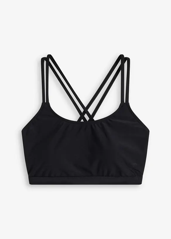 Bralette bikinitop met gekruiste bandjes, bonprix
