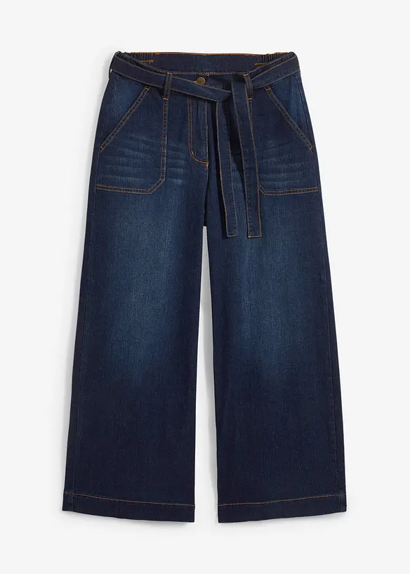 Wijde jeans, high waist, cropped, bonprix