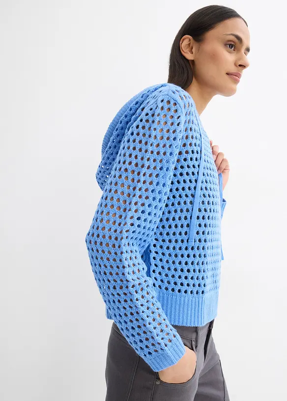 Ajour trui met capuchon, bonprix