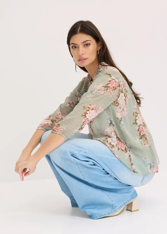 Chiffon tuniek bedrukt, bonprix