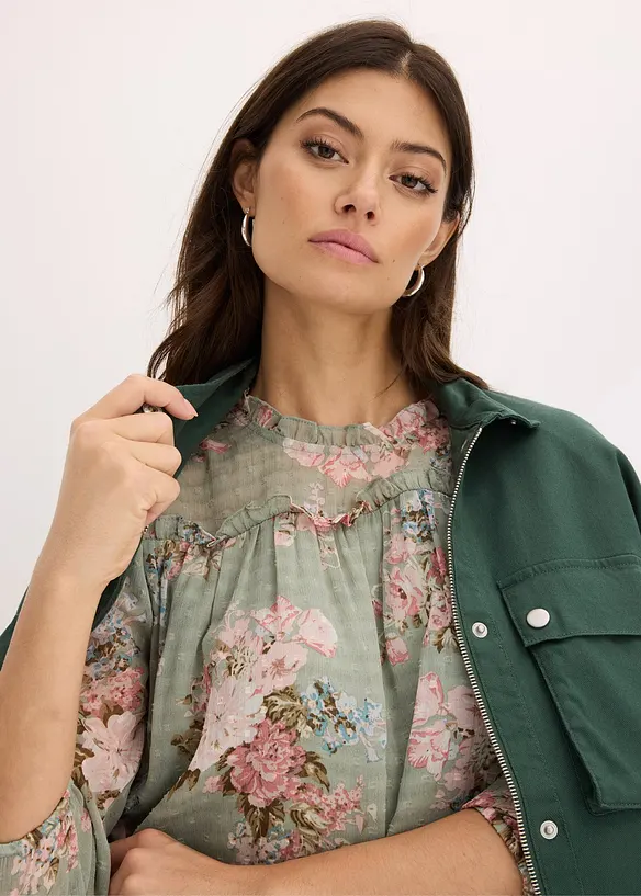 Chiffon tuniek bedrukt, bonprix