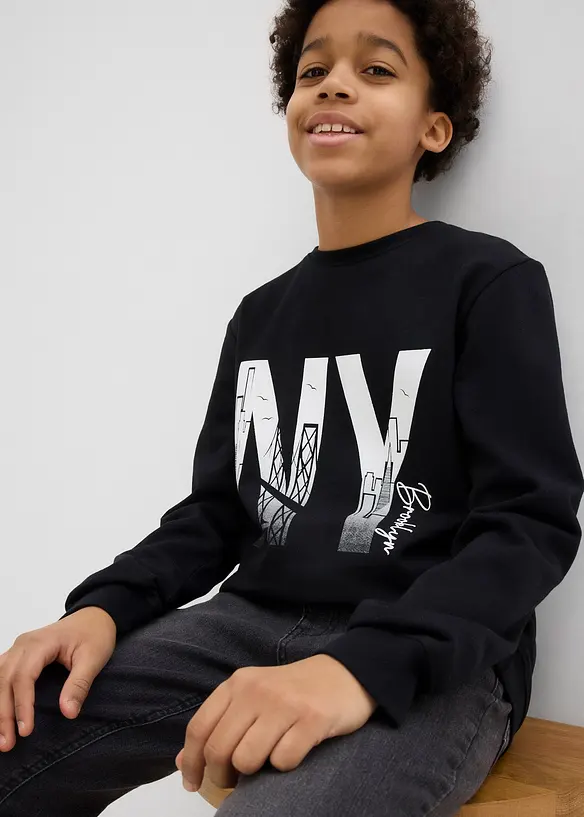 Sweater van een zachte katoenmix, bonprix