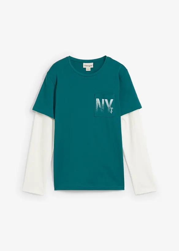 2-in-1 longsleeve van katoen, bonprix