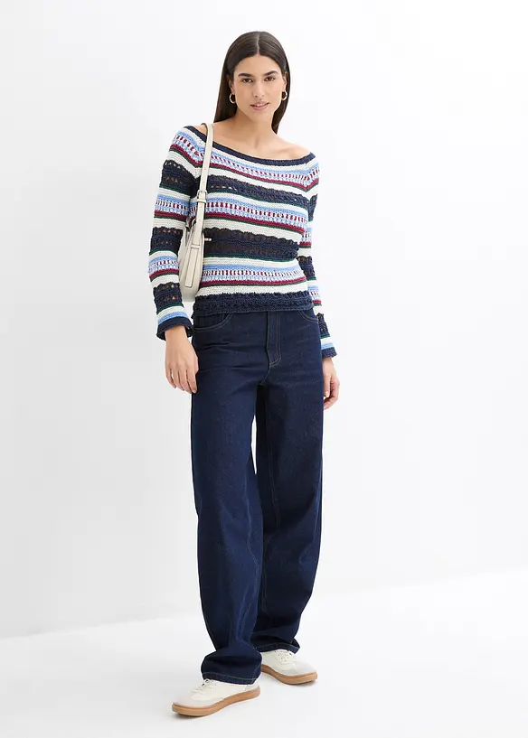 Trui met gatenpatroon, bonprix