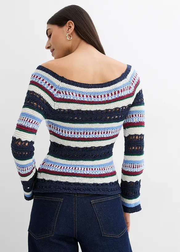 Trui met gatenpatroon, bonprix