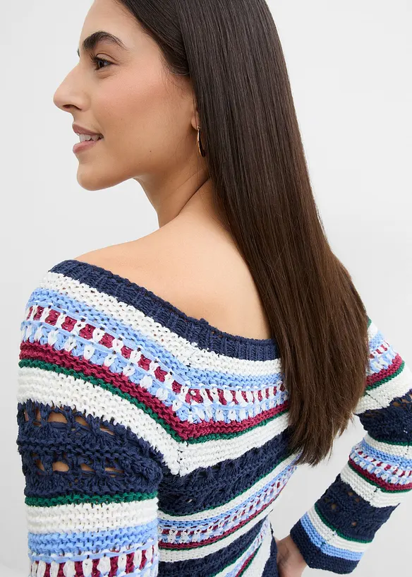 Trui met gatenpatroon, bonprix