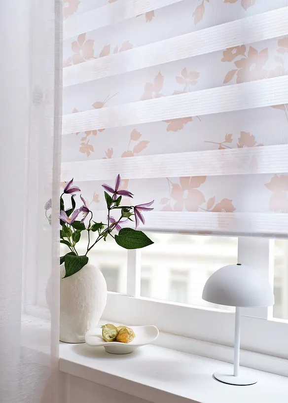 Duo rolgordijn met bloemenprint, bonprix