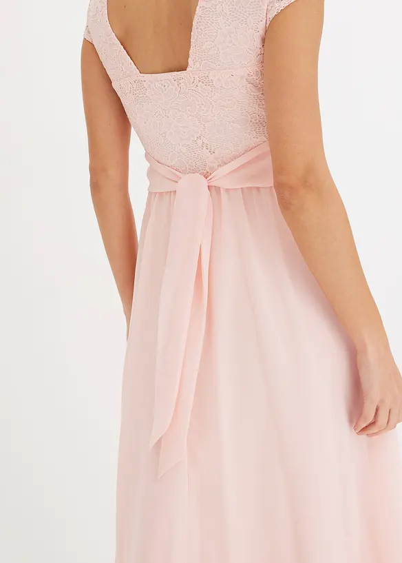 Chiffon jurk met kant, bonprix