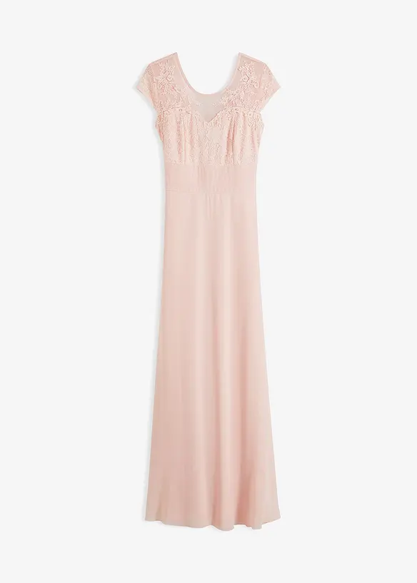 Chiffon jurk met kant, bonprix