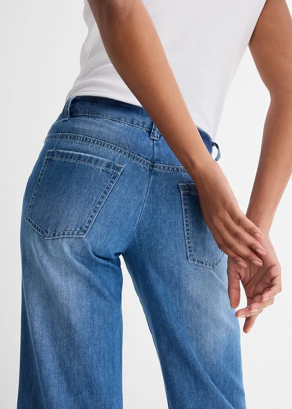 Wide leg jeans, mid waist, bonprix