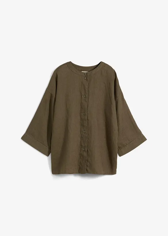 Oversized blouse van puur linnen, bonprix