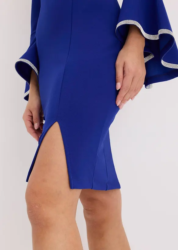 Carmen jurk van gestructureerde crêpe, bonprix