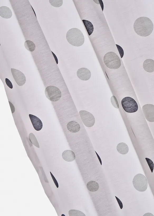 Gordijn van gerecycled polyester met stippenprint (1 stuk), bonprix