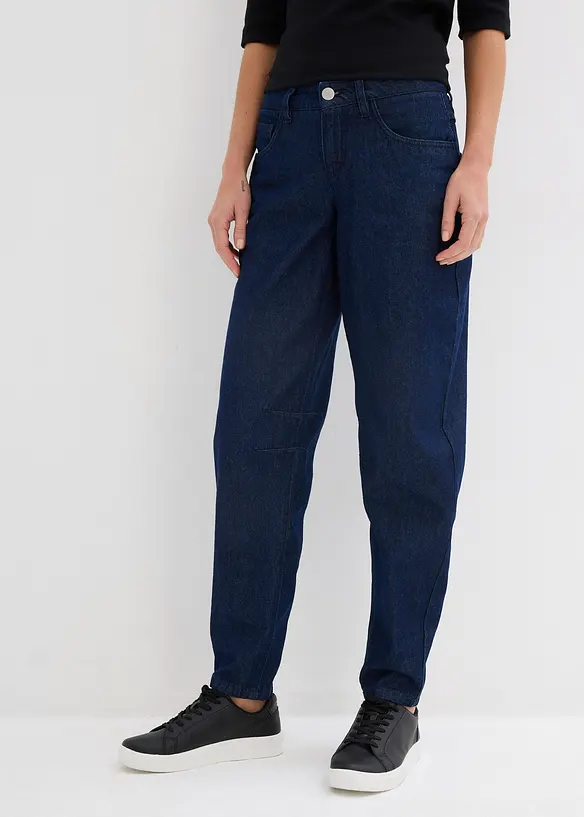Barrel jeans mid waist, biologisch katoen, bonprix