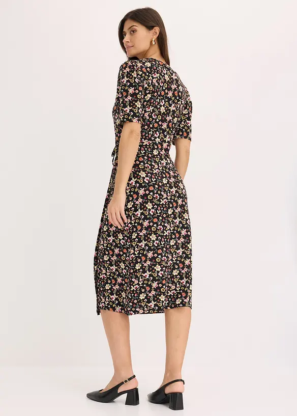 Gedessineerde jersey jurk, bonprix