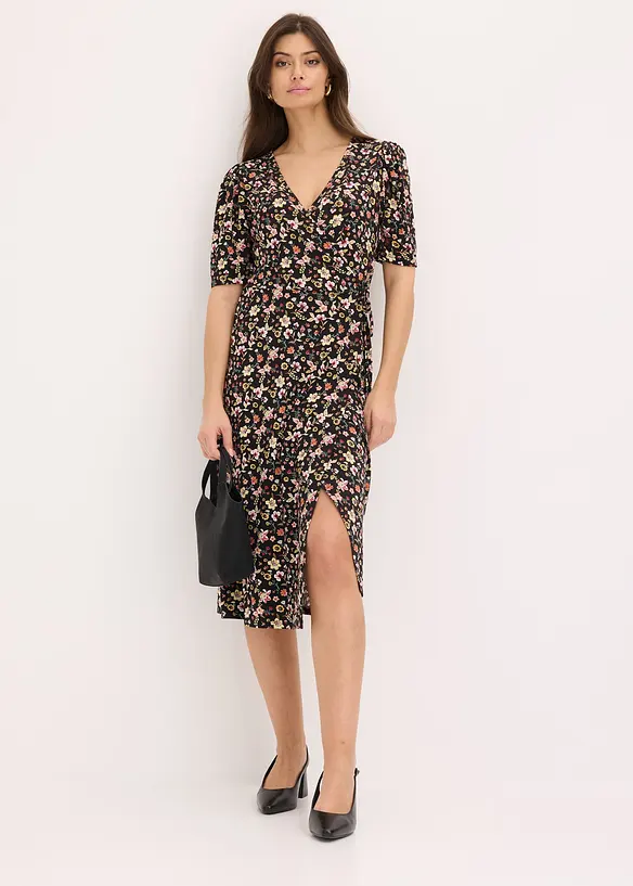 Gedessineerde jersey jurk, bonprix