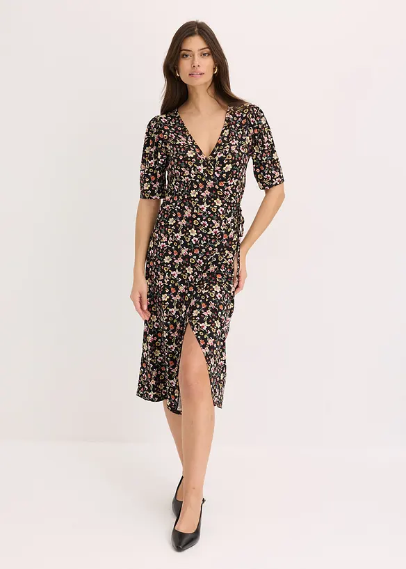 Gedessineerde jersey jurk, bonprix