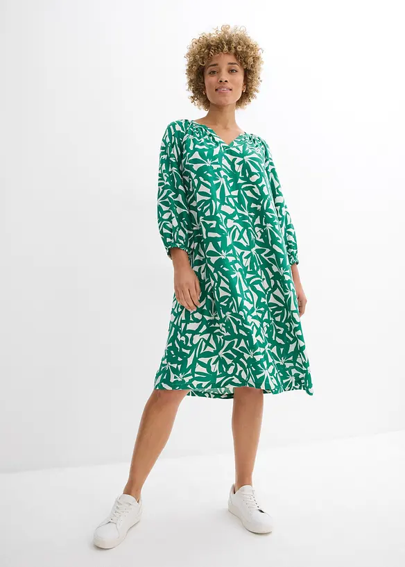Korte jurk van soepele viscose, bonprix
