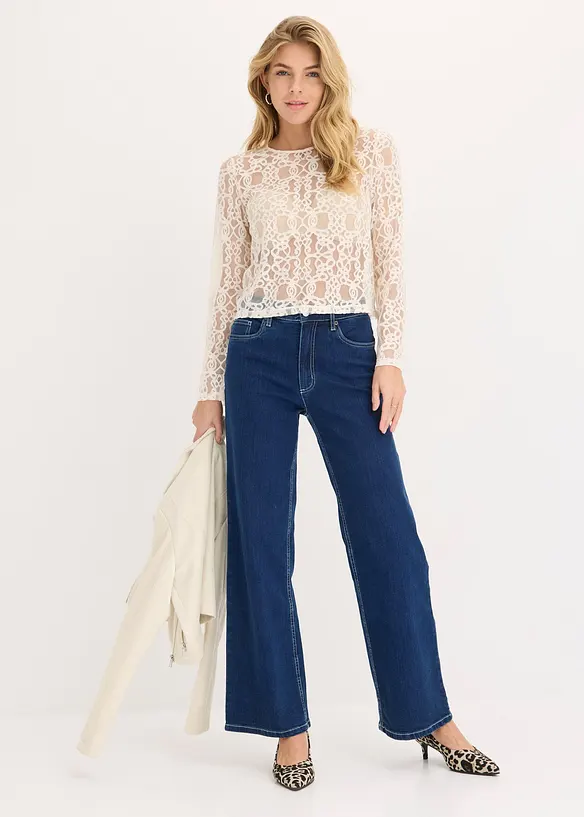 Blouse van kant, bonprix