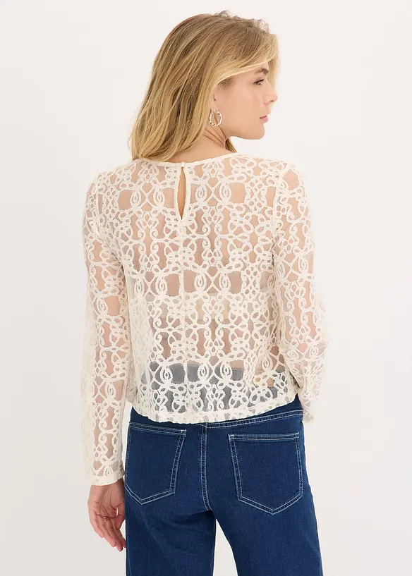 Blouse van kant, bonprix