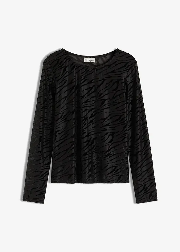 Longsleeve licht transparant, bonprix