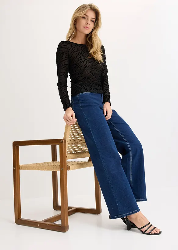 Longsleeve licht transparant, bonprix