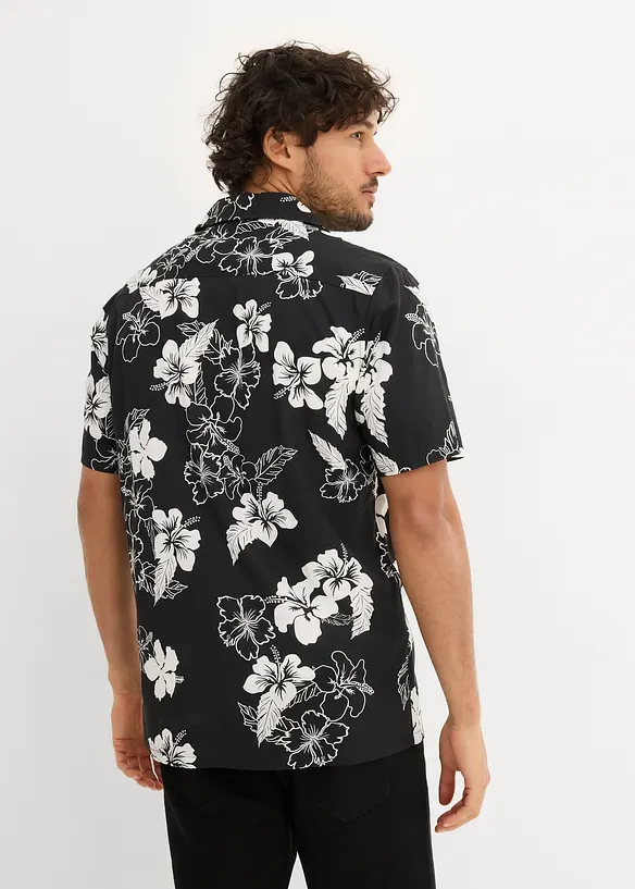 Overhemd met korte mouwen van viscose, bonprix