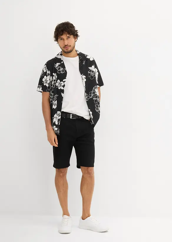 Overhemd met korte mouwen van viscose, bonprix