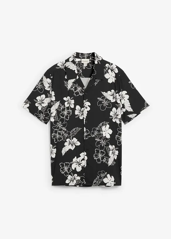 Overhemd met korte mouwen van viscose, bonprix
