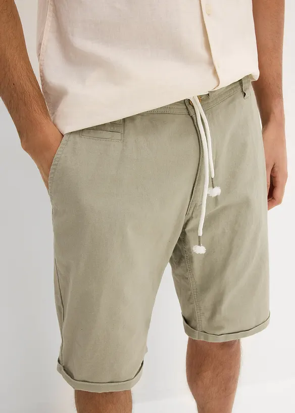 Regular fit bermuda van linnen, bonprix