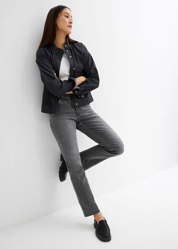 Geribde top van biologisch katoen (set van 2), bonprix