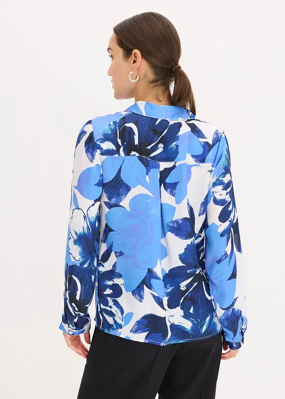 Gedessineerde blouse van satijn, bonprix