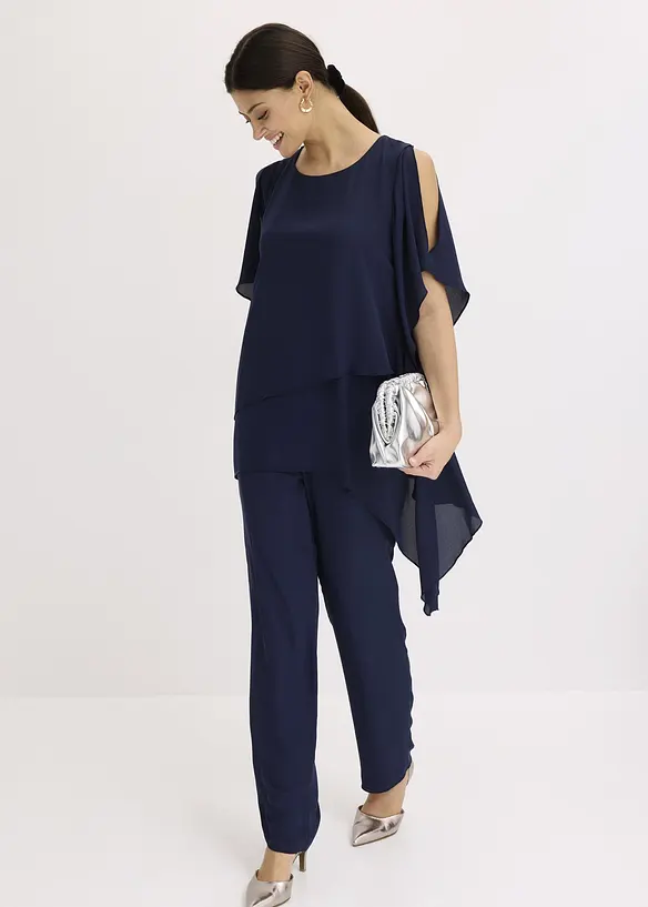 Puntig toelopende blouse in layerlook, bonprix