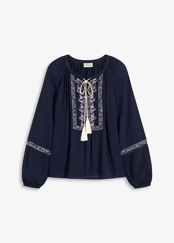 Oversized blouse met borduursel, bonprix