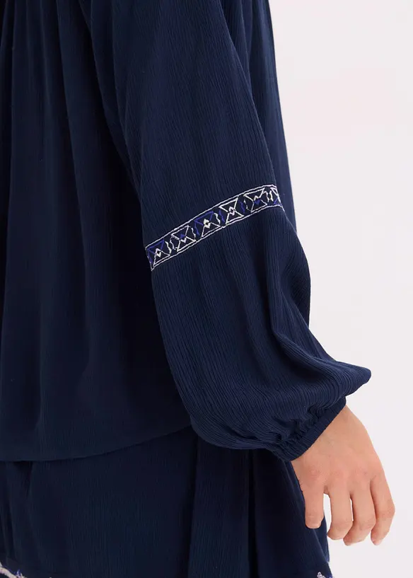 Oversized blouse met borduursel, bonprix