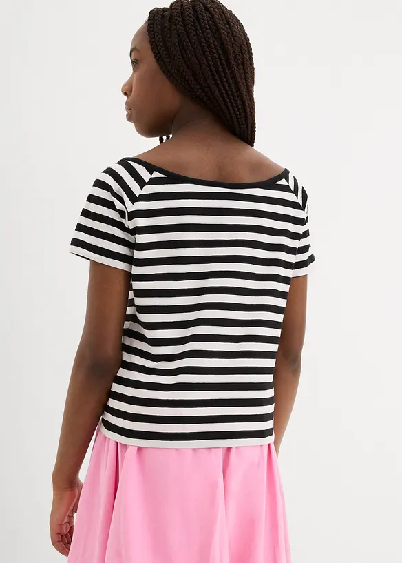 T-shirt van een stretchy organische katoenmix, bonprix