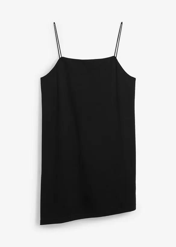 Asymmetrische top met spaghettibandjes van viscosemix, bonprix