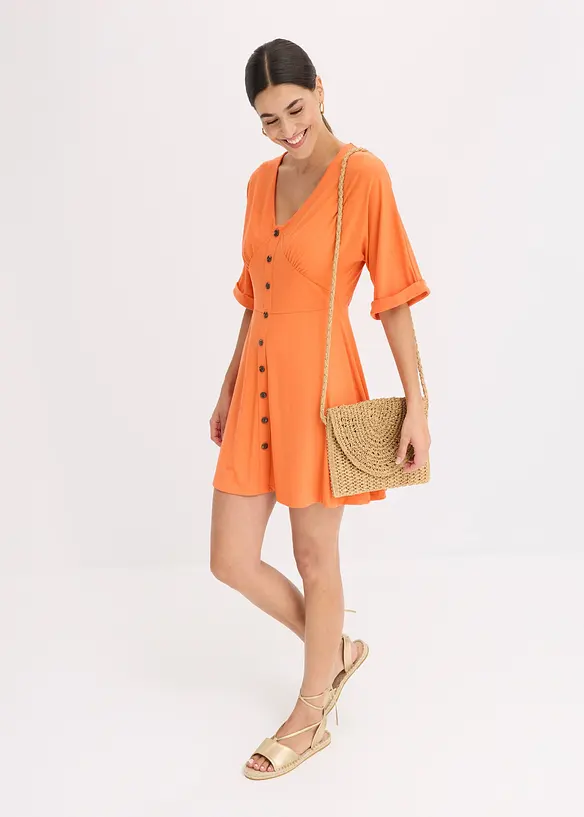 Getailleerde mini jurk, bonprix
