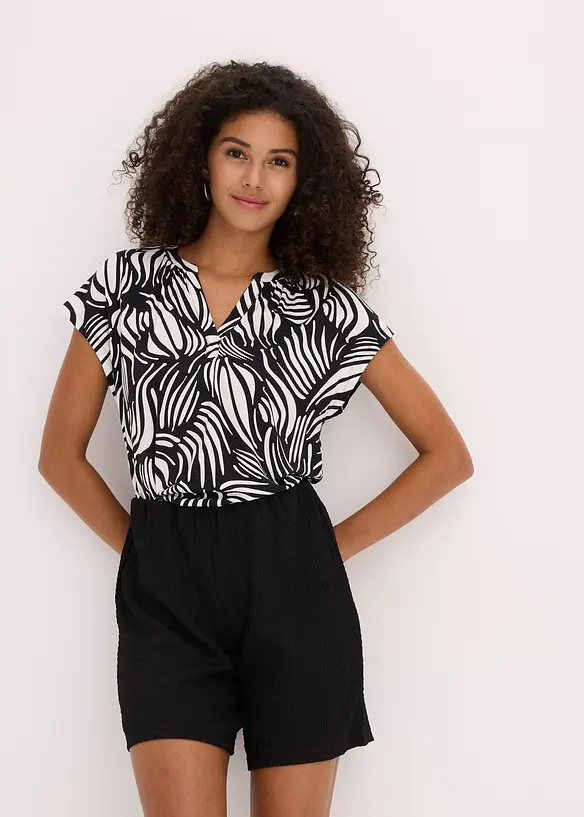 Jersey short van lichte crèpe, bonprix